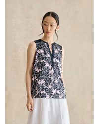 Hobbs - Nadine Printed Sleeveless Top - Lyst