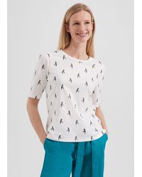 Hobbs - Eva Cotton Printed T-Shirt - Lyst