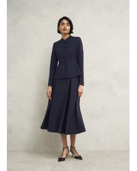 Hobbs - Tailored Wool Blend Fit-and-Flare Jacket - Lyst