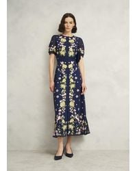 Hobbs - Elva Embroidered Dress - Lyst