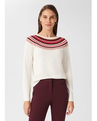 Hobbs - Greta Fairisle Jumper With Cashmere - Lyst