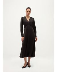 Hobbs - Anais Textured Satin Dress - Lyst