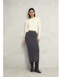 Hobbs - Gaskell Co-Ord Wool Cotton Skirt - Lyst