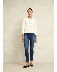 Hobbs - Sairey Cotton Wool Knitted Jacket - Lyst