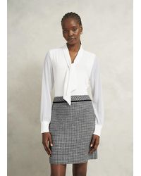 Hobbs - Tarini Tie Neck Long Sleeve Top - Lyst