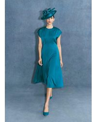 Hobbs - Adela Satin Dress - Lyst