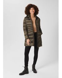 Hobbs - Danika Long Puffer Jacket With Hood - Lyst