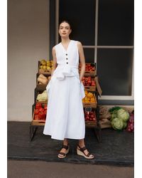 Hobbs - Alice Linen Skirt - Lyst