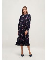 Hobbs - Isadora Lace Insert Dress - Lyst