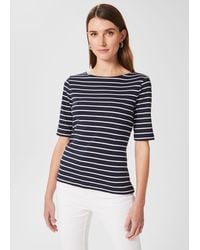 Hobbs - Katie Cotton Button Back Top - Lyst