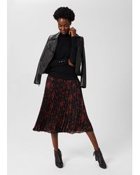 Hobbs - Losie Midi Pleated Skirt - Lyst