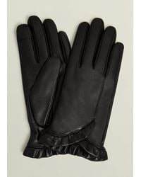 Hobbs - Edeline Leather Ruffle Gloves - Lyst
