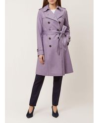 Hobbs London Saskia Trench Coat - Purple