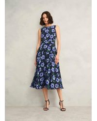 Hobbs - Carly Floral Printed Midi Dress - Lyst