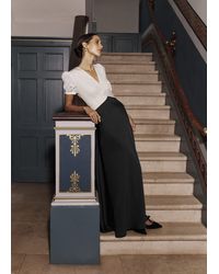 Hobbs - Elizabeth Colourblock Satin Maxi Dress - Lyst