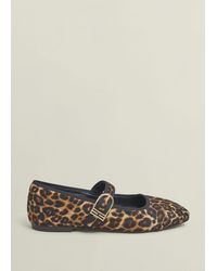 Hobbs - Clara Leopard Mary Janes - Lyst