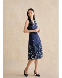 Hobbs - Aria Floral Embroidered Dress - Lyst