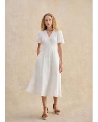 Hobbs - Clementine Cotton Embroidery Dress - Lyst