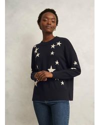 Hobbs - Arnelle Wool Blend Star Print Knitted Jumper - Lyst