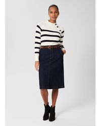 Hobbs - Spencer Denim Skirt - Lyst