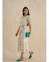Hobbs - Petite Christie Floral Broderie Dress - Lyst