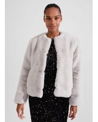 Hobbs - Florence Faux Fur Coat - Lyst