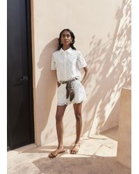 Hobbs - Buscot Cotton Broderie Shorts - Lyst