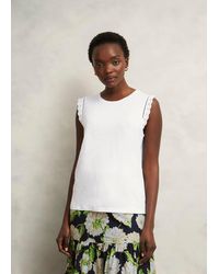 Hobbs - Leia Cotton Broderie Top - Lyst