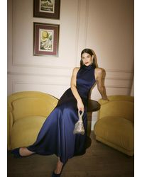 Hobbs - Marilyn Textured Satin Dress - Lyst