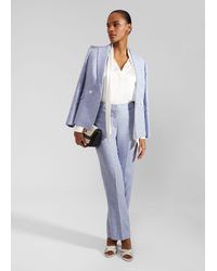 Hobbs - Adina Straight Linen Trousers - Lyst