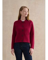 Hobbs - Mia Cotton Blend Knitted Jacket - Lyst