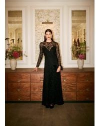 Hobbs - Nicole Embroidered Maxi Dress - Lyst