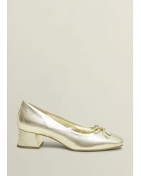 Hobbs - Andie Heeled Leather Ballerinas - Lyst