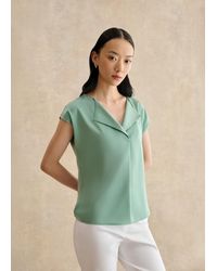 Hobbs - Sylvie Satin Front Top - Lyst