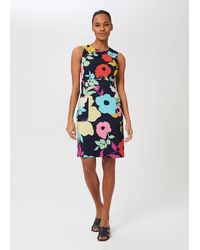 Hobbs - Allison Cotton Blend Floral Shift Dress - Lyst