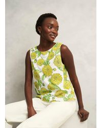 Hobbs - Maddy Cotton Printed Top - Lyst