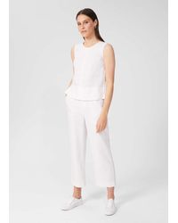 Hobbs - Luzia Wide Leg Trousers With Linen - Lyst