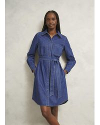 Hobbs - Francesca Denim Dress - Lyst