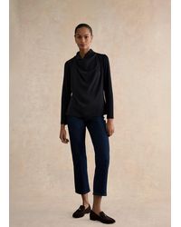 Hobbs - Arielle Cowl Neck Long Sleeve Blouse - Lyst