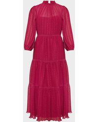 flared skirt cocktail dress Midi jacquard dress with side pockets Multicolor / FR 46 main image 0