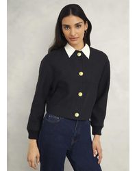 Hobbs - Elsham Bomber Jacket With Wool - Lyst