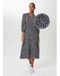 Hobbs - Teresa Midi Wrap Dress - Lyst