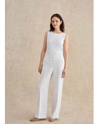 Hobbs - Alessia Linen Wide Leg Trousers - Lyst