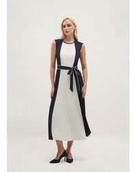 Hobbs - Petite Hattie Pleated Colourblock Dress - Lyst