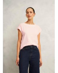 Hobbs - Alycia Cotton Slub T-Shirt - Lyst
