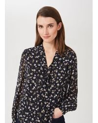 Hobbs - Mali Floral V Neck Blouse - Lyst