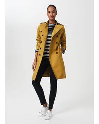 Hobbs Petite Saskia Water Resistant Trench Coat - Yellow