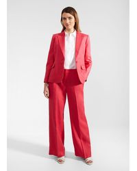 Hobbs - Petite Mirabel Wide Linen Trousers - Lyst