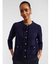 Hobbs - Sairey Cotton Wool Knitted Jacket - Lyst