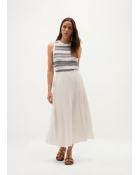 Hobbs - Alice Linen Skirt - Lyst